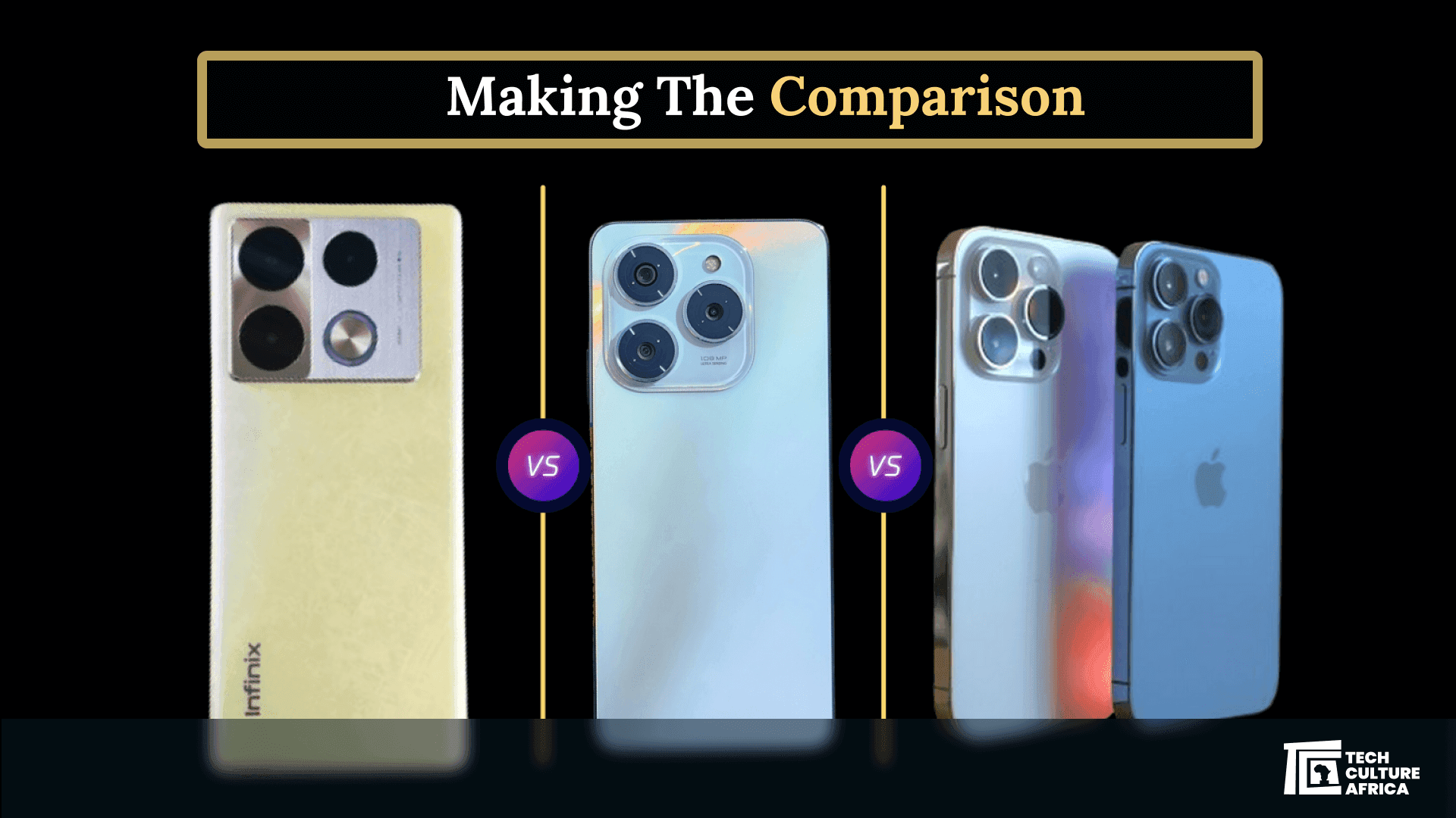 Making the Comparison: Infinix vs. Tecno vs. iPhone