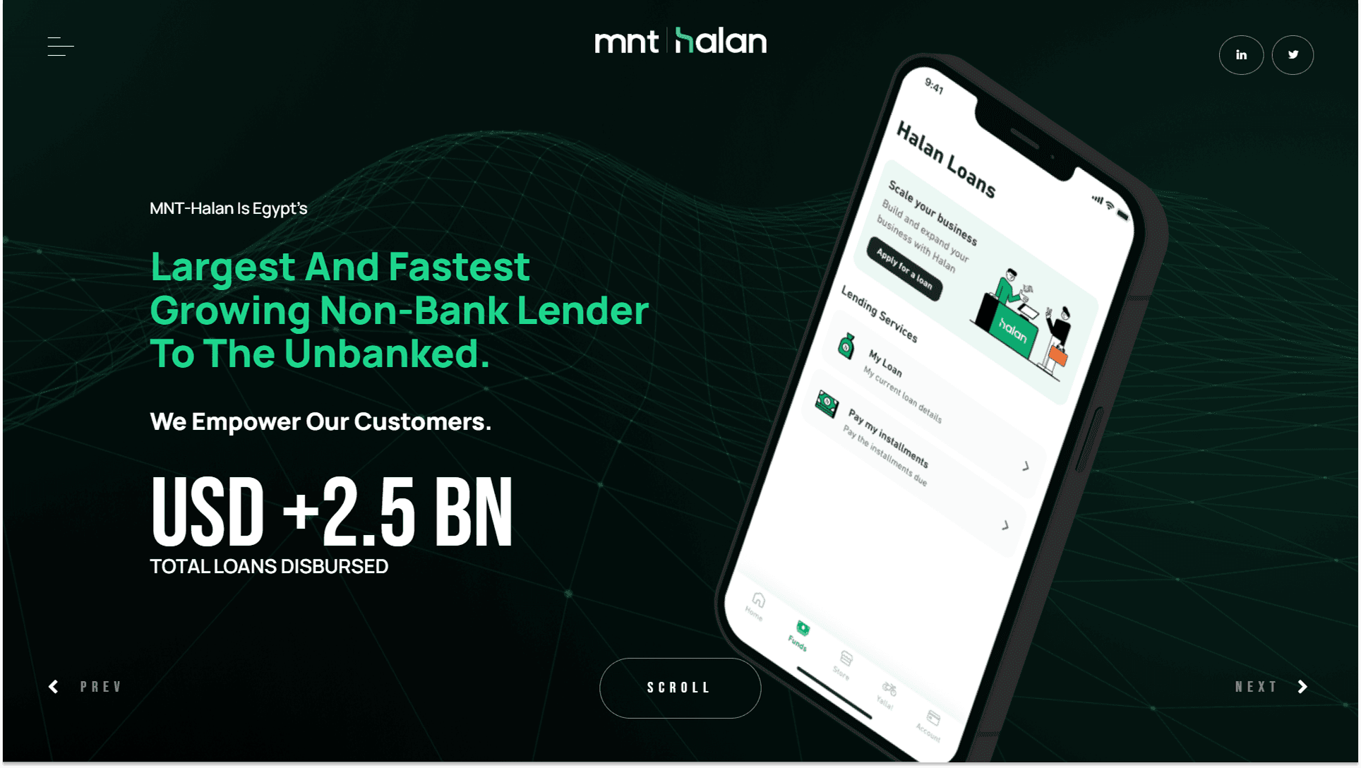 MNT - Halan Landing Page