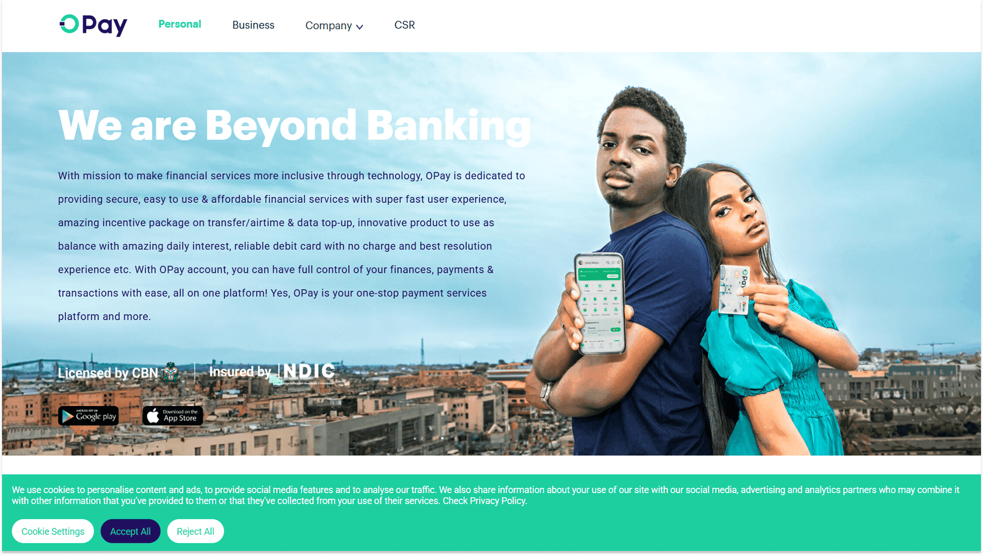 Opay Landing Page