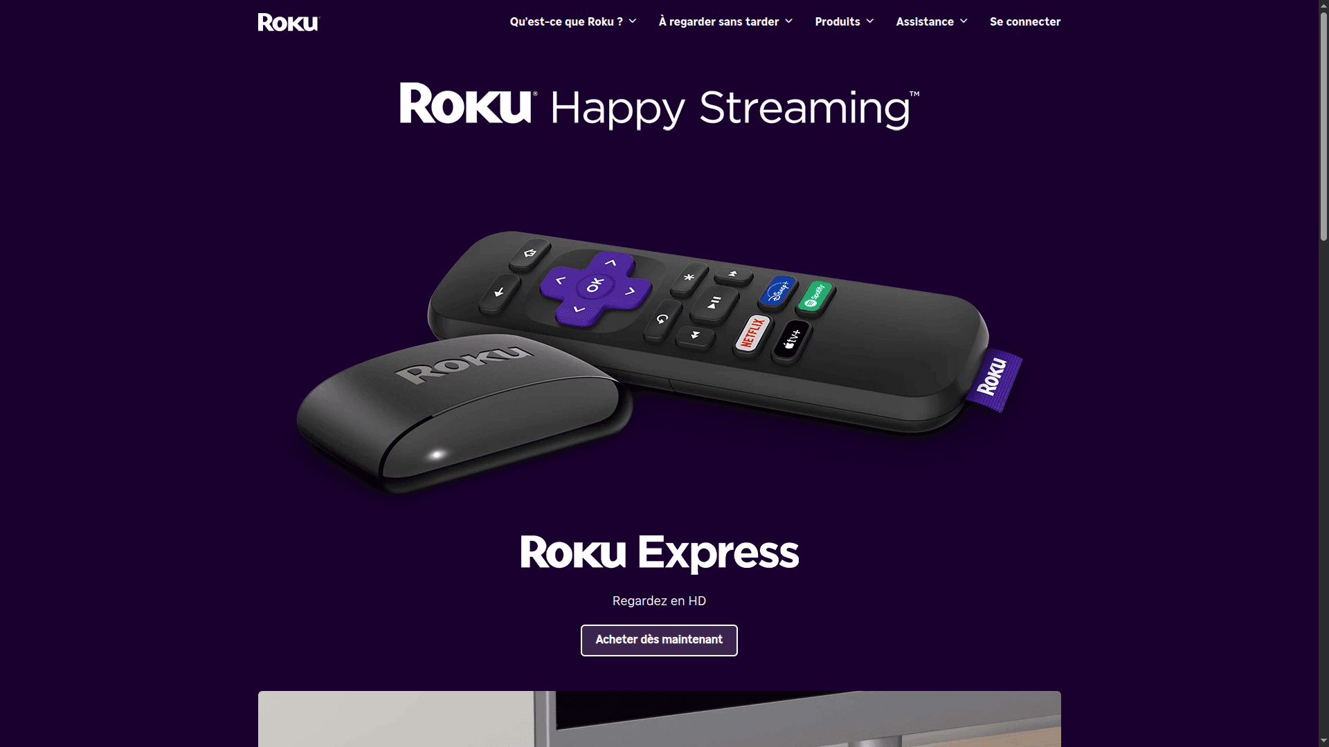Roku Home Page