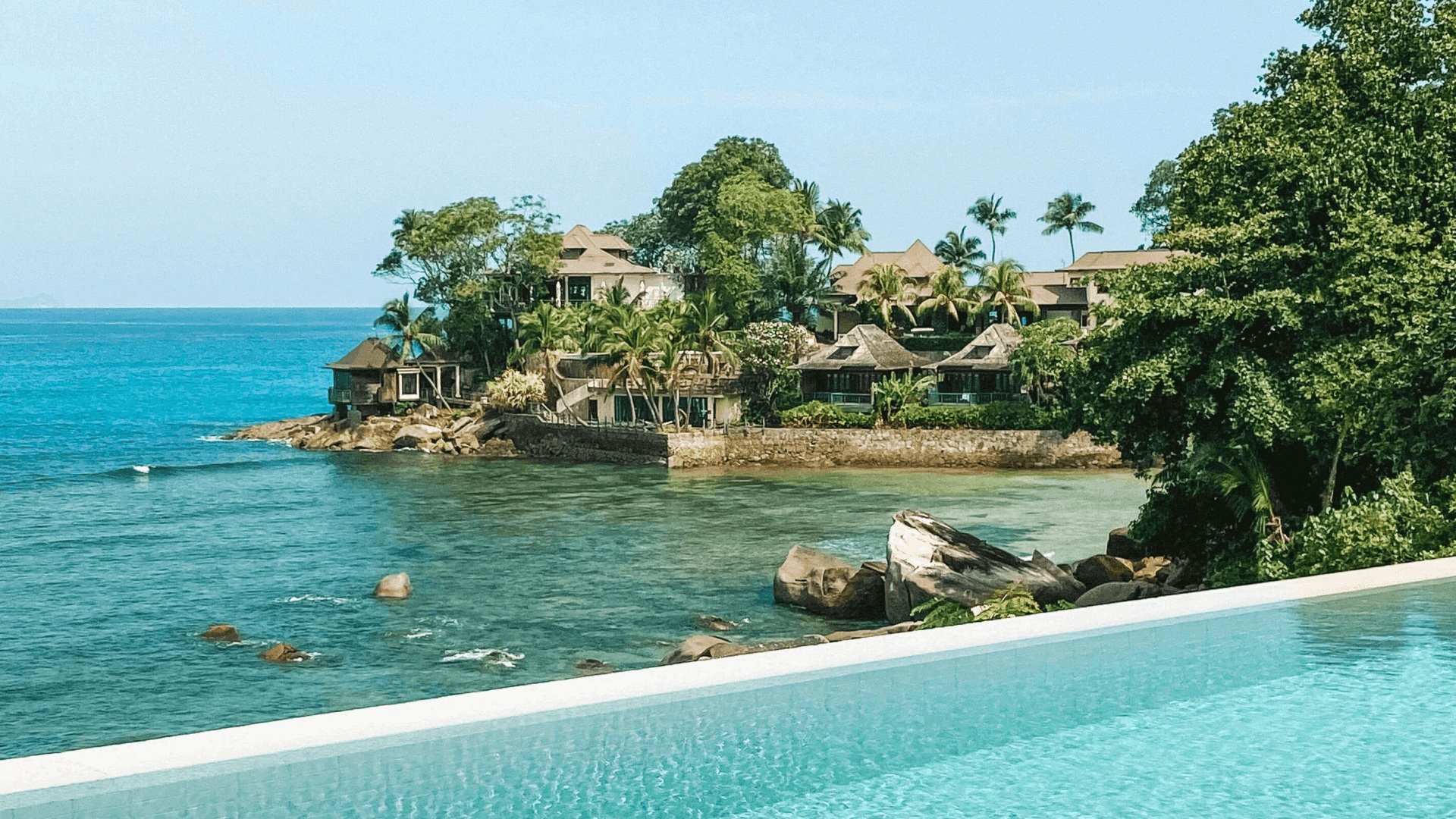 Beach view in Seychelles