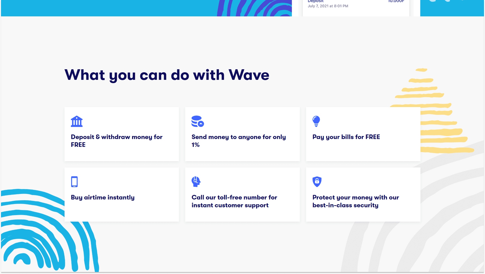 Wave Landing Page