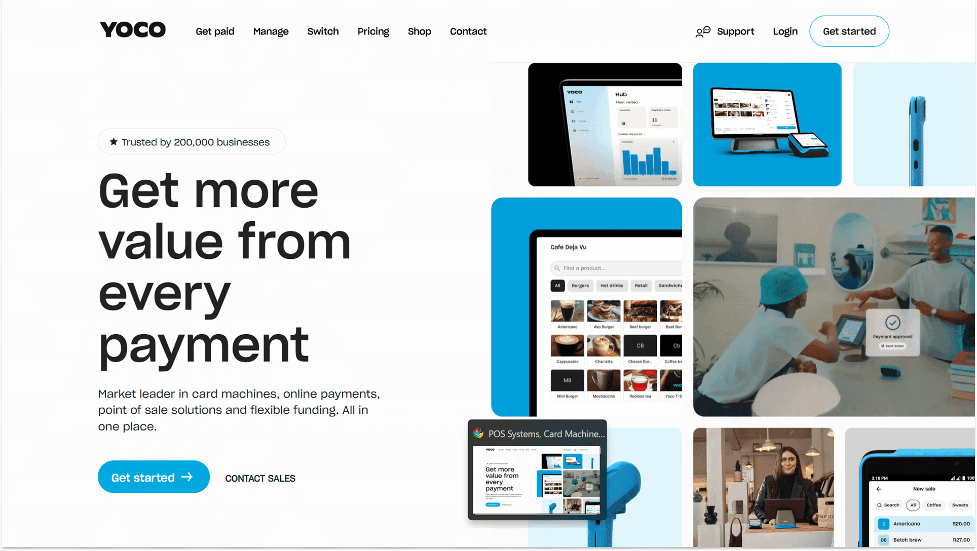 Yoco landing page