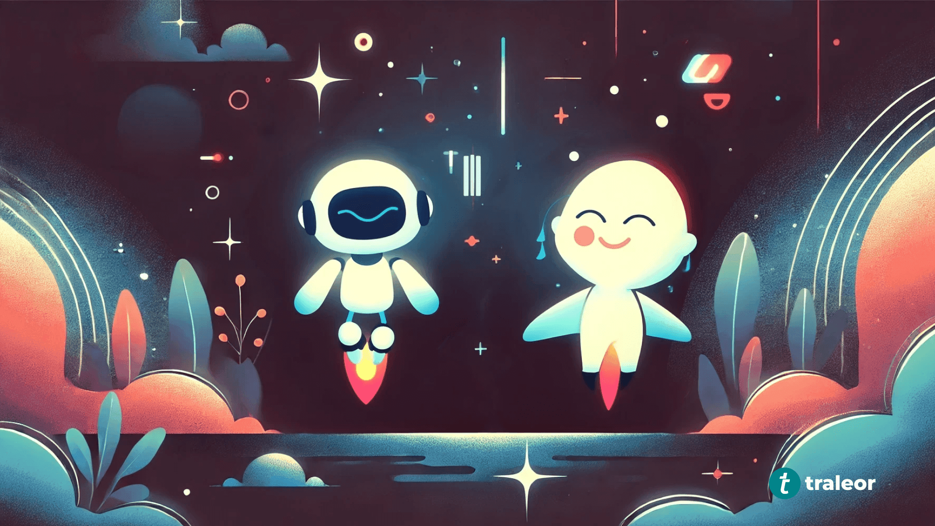 AI Robot and Human Rising Together