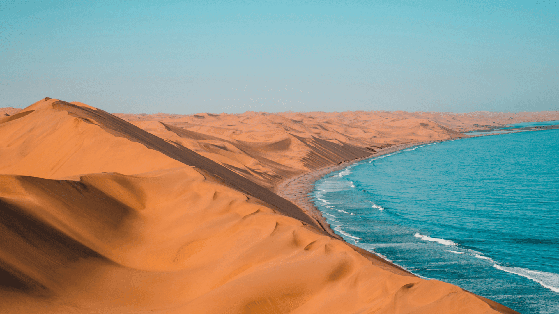Desert and beach, Sandwich Harbour, Namibia