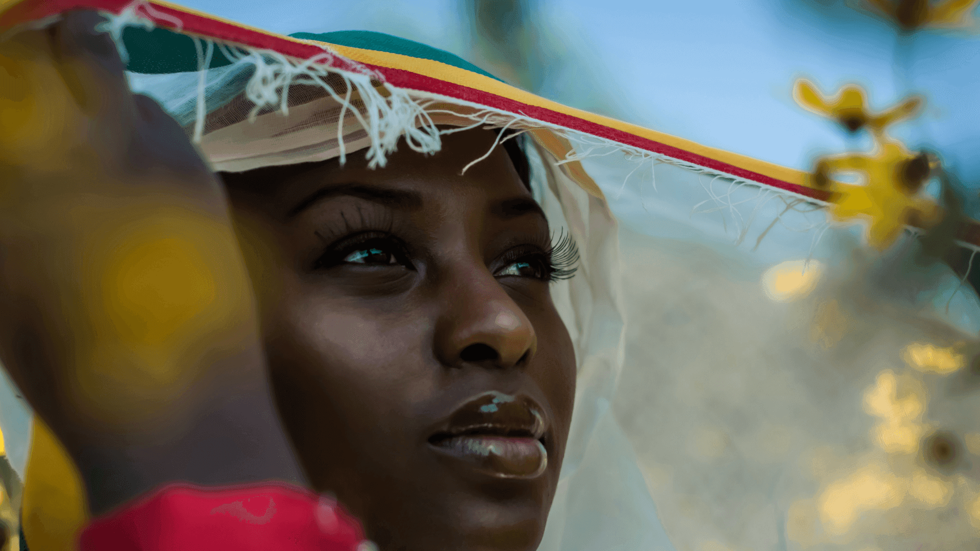 Close View of Ethiopian Woman in Vibrant Colors